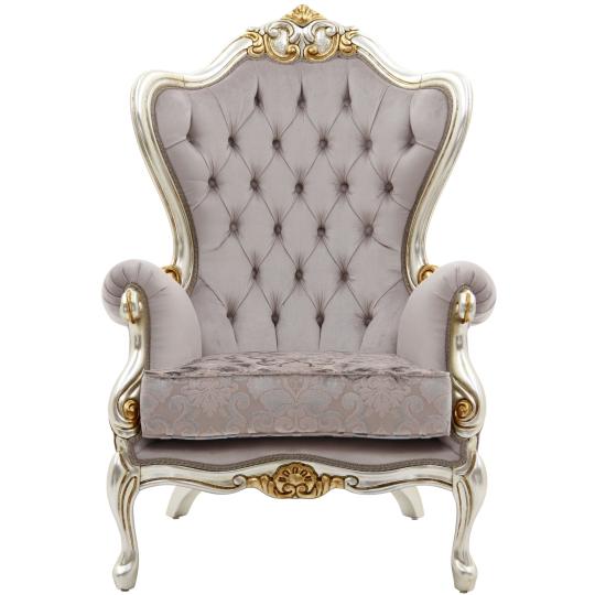 klasicke pretepovane usi kreslo vyrezavane calunene elegantne caluneny citali kreslo vila zamek obyvacka hotel luxus salon nabytok.jpg